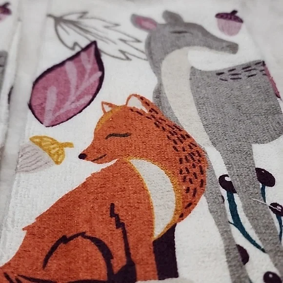 Animal Print Bath Towels - Cream and Multicolor - Picture 3 of 5